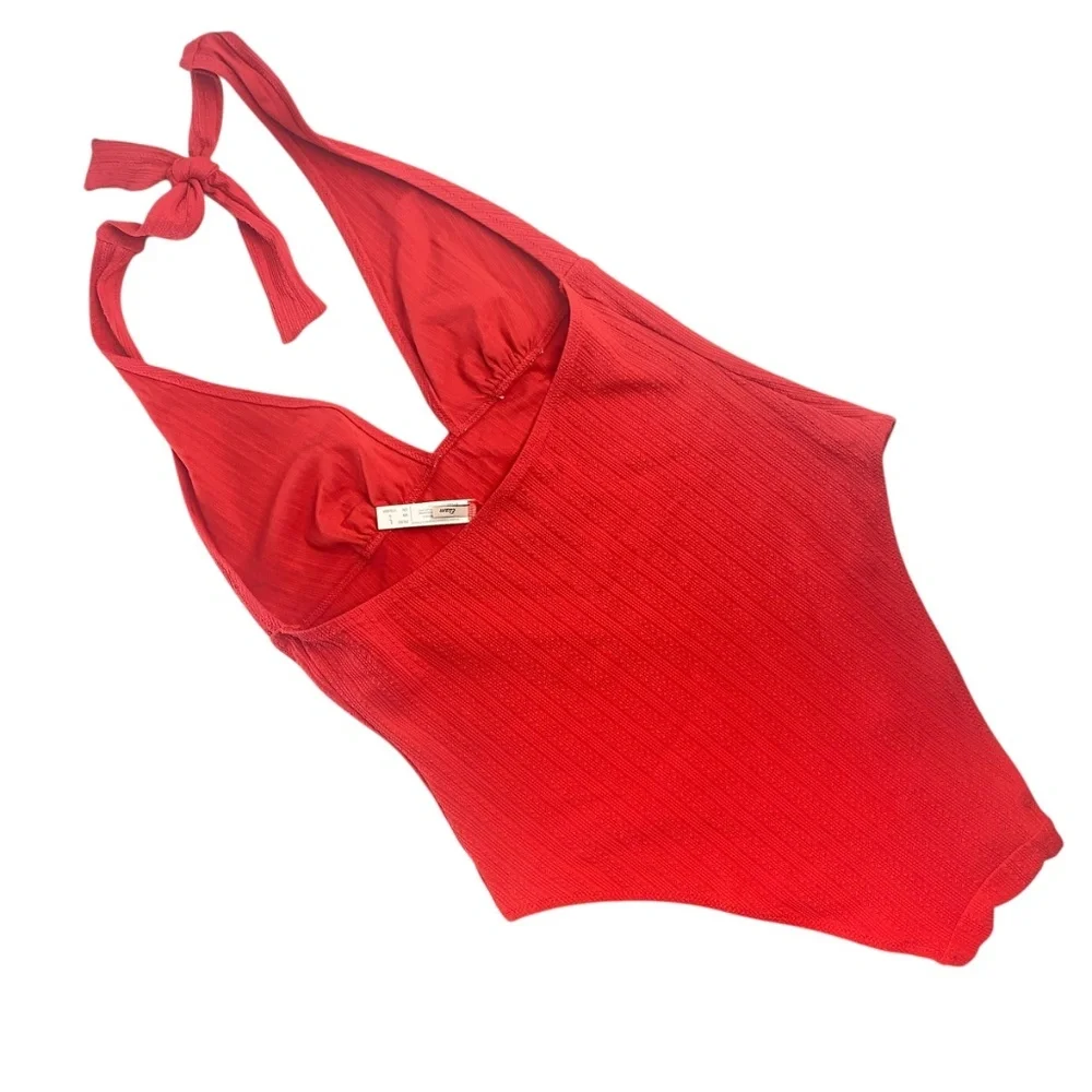 ETAM x Zagara Textured One-Piece Swimsuit in Red Size L -NWOT - Picture 4 of 7